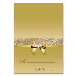 Numeração De Mesa Placa de Local do Arco Diamond Sequins Dourados Fa