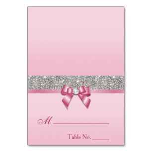 Numeração De Mesa Placa de Local do Arco Rosa Sequins Faux