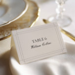 Numeração De Mesa Placa de Local do Casamento vintage Clássico Elega<br><div class="desc">Introduza a elegância do eterno à sua recepção de casamento com a Placa de Local do Casamento vintage Clássico MIA Elegante. Essa placa de lugar, maravilhosamente projetada, apresenta detalhes complexos e tipografia refinada, definindo o tom para uma experiência de jantar sofisticada. A paleta de cores neutras e o design clássico...</div>