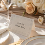 Numeração De Mesa Placa de Local do Casamento vintage Clássico Elega<br><div class="desc">Introduza a elegância do eterno à sua recepção de casamento com a Placa de Local do Casamento vintage Clássico MIA Elegante. Essa placa de lugar, maravilhosamente projetada, apresenta detalhes complexos e tipografia refinada, definindo o tom para uma experiência de jantar sofisticada. A paleta de cores neutras e o design clássico...</div>
