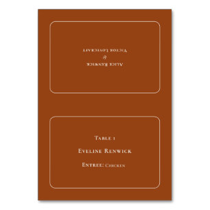 Numeração De Mesa Placa de lugar dobrável simples Boho Terracotta En