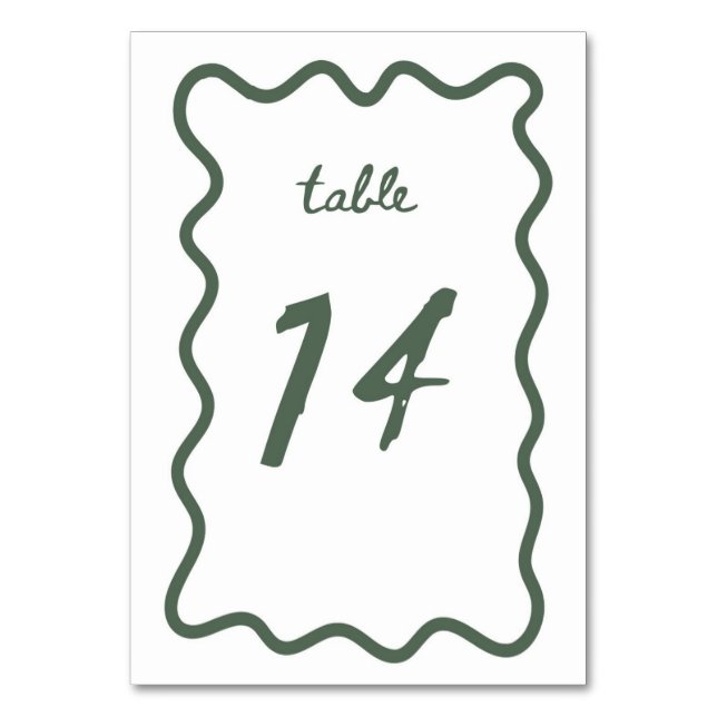 Numeração De Mesa Placa de mesa 14 (Frente)