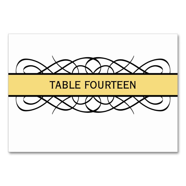 Numeração De Mesa Placa de Mesa Amarelo Despelente (Frente)