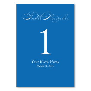 Numeração De Mesa Placa de Mesa Azul Dazzle