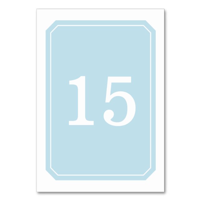 Numeração De Mesa Placa de Mesa Blue Simplesmente Elegante (Frente)