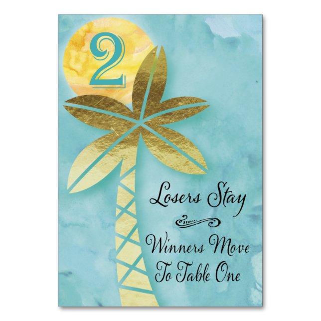 Numeração De Mesa Placa de Mesa Bunco Beach nº 2 (Frente)