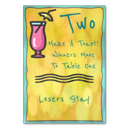 Numeração De Mesa Placa de Mesa Bunco Beink Rosa #2