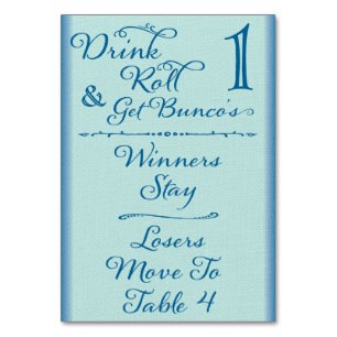 Numeração De Mesa Placa de Mesa Bunco Funny Drink & Roll nº 1 de 4