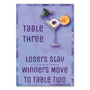 Numeração De Mesa Placa de Mesa Bunco Halloween - Mesa 2 Bebida