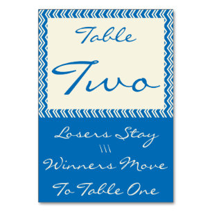 Numeração De Mesa Placa de Mesa Bunco Linen Chevron #2