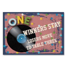 Numeração De Mesa Placa de Mesa Bunco Rock and Roll nº 1