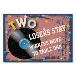 Numeração De Mesa Placa de Mesa Bunco Rock and Roll nº 2