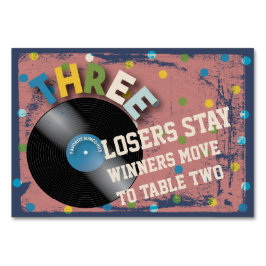 Numeração De Mesa Placa de Mesa Bunco Rock and Roll nº 3