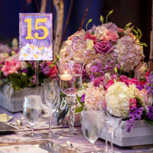 Numeração De Mesa Placa de Mesa com moldura Dourada flexível e flex