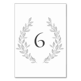 Numeração De Mesa Placa de Mesa com Número de Quadro Floral Branco P