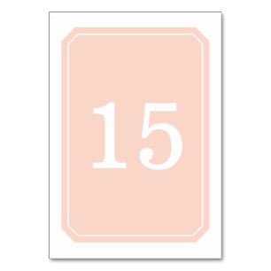 Numeração De Mesa Placa de Mesa Coral Simplesmente Elegante