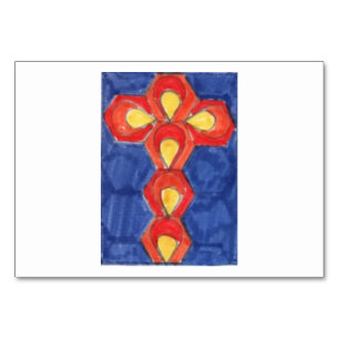 Numeração De Mesa Placa de Mesa Cross Motif