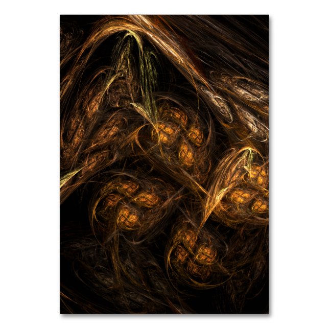 Numeração De Mesa Placa de Mesa de Arte da Mãe Terra Abstrato (Frente)