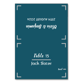 Numeração De Mesa Placa de Mesa de Casamento de Script Manuscrito Si