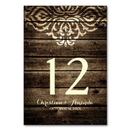 Numeração De Mesa Placa de Mesa de Casamento vintage para Damasco Ru