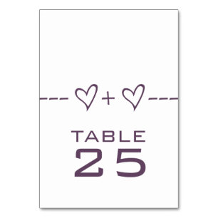 Numeração De Mesa Placa de Mesa de Equação do Coração Púrpura