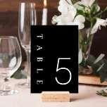Numeração De Mesa Placa de Mesa de Números Minimalistas Pretos e Bra<br><div class="desc">Placa de Mesa de Números Minimalistas Pretos e Brancos</div>
