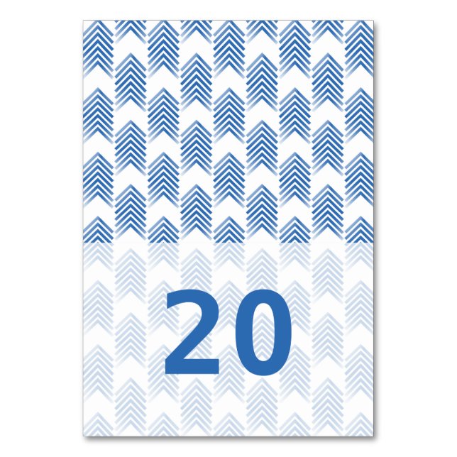 Numeração De Mesa Placa de Mesa de Setas Tribais Azuis (Frente)