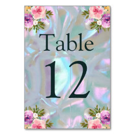 Numeração De Mesa Placa de Mesa do Gráfico Sentado Mãe de Pérola