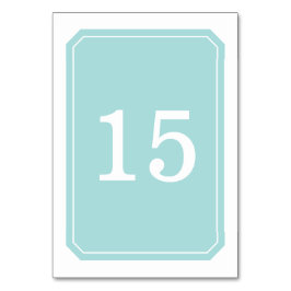Numeração De Mesa Placa de Mesa Elegante Turquesa