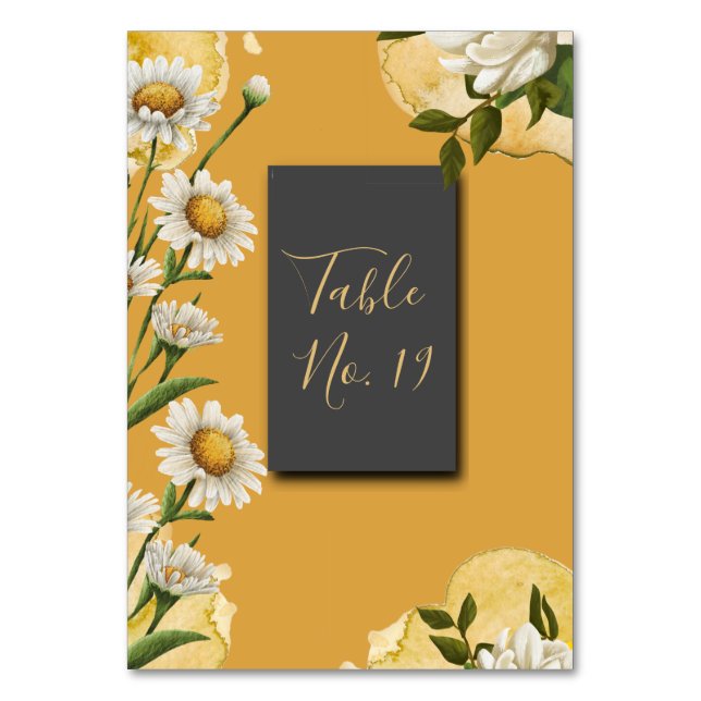 Numeração De Mesa Placa de Mesa Margaret preto-branco retrô-laranja- (Frente)