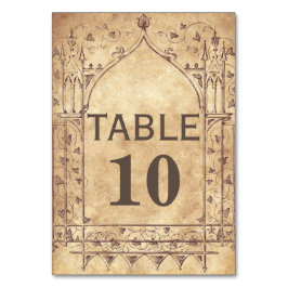 Numeração De Mesa Placa de Mesa Medieval