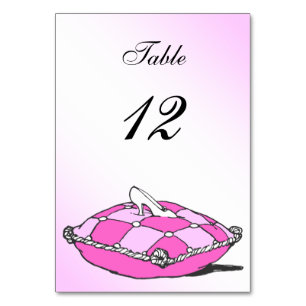 Numeração De Mesa Placa de Mesa Personalizada do Travesseiro Rosa Ci
