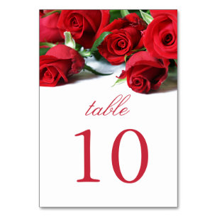 Numeração De Mesa Placa de Mesa Romântica do Rosa vermelha