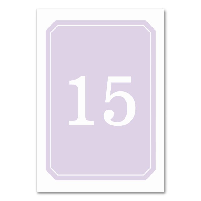 Numeração De Mesa Placa de Mesa Roxa Simplesmente Elegante (Frente)