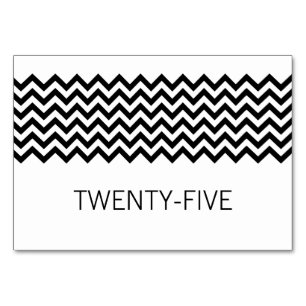 Numeração De Mesa Placa de Mesa Simples Ebony Chevron