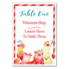 Numeração De Mesa Placa de Mesa Um Bunco para Bebidas Summertime