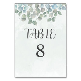 Numeração De Mesa Placa de Mesa verde para o Eucalyptus