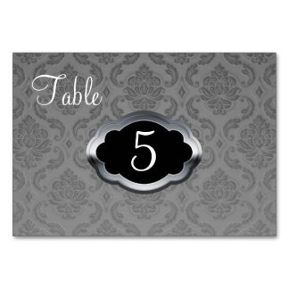 Numeração De Mesa Placa de Número da Tabela de Damascos Prateados da