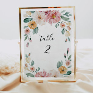 Numeração De Mesa Placa de Número da Tabela de Recepção de casamento