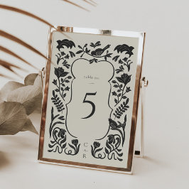 Numeração De Mesa Placa de Número da Tabela Deco de Arte Preta e Bra