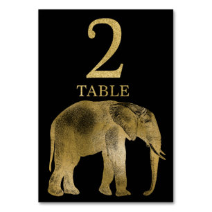 Numeração De Mesa Placa de Número de Elefante Animal Africano Selva 