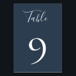 Numeração De Mesa Placa de Número de Tabela Azul de Marinho Sem Som<br><div class="desc">A tendência emudeceu o marinho azul,  placa de número de tabela de cor sólida,  projetada para corresponder à nossa Coleção Botânica de Coral de Marinho.</div>