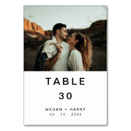 Numeração De Mesa Placa de Número de Tabela de Fotos Simples Moderna
