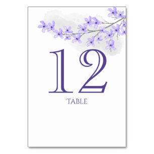 Numeração De Mesa Placa de Número de Tabela Lilac Roxo