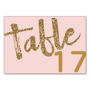 Numeração De Mesa Placa de Número de Tabela Rosa Simples com Leve Do