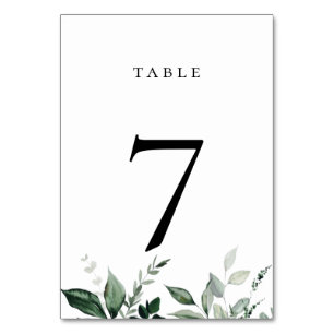 Numeração De Mesa Placa de Número de Tabela Verde Botânica Natural