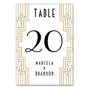 Numeração De Mesa Placa de números de tabela branca e Dourada