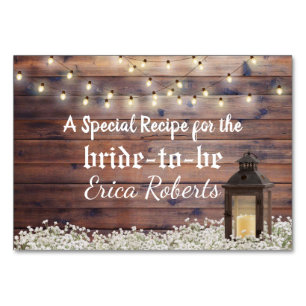 Numeração De Mesa Placa de recebimento   Chá de panela Rustic Barn L