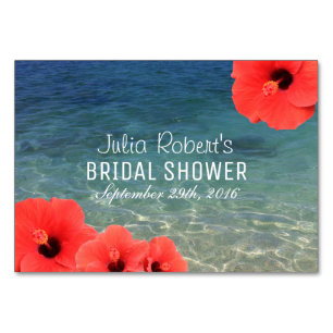 Numeração De Mesa Placa de recebimento  Hibiscus Beach Chá de panela