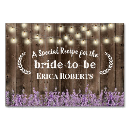 Numeração De Mesa Placa de recebimento | Madeira lavanda Floral Russ